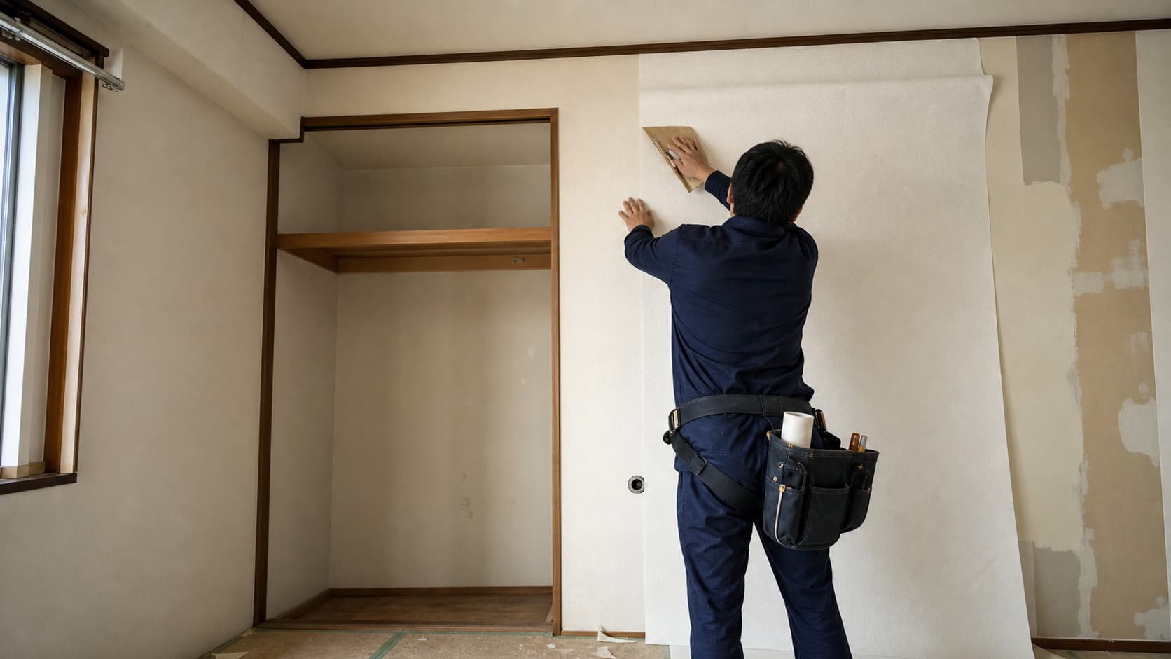 内装施工中の現場